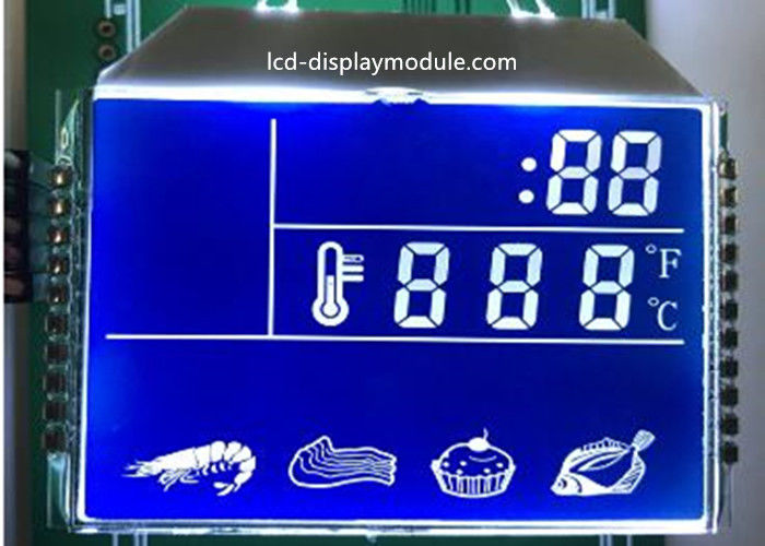 Blauwe HTN LCD Vertoning Als achtergrond, LCD van de 7 Segmentkeuken Segmentvertoning